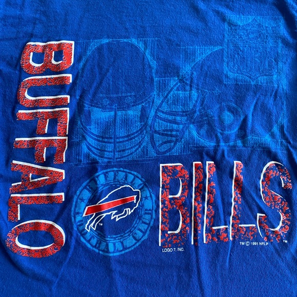 Vintage Buffalo Bills shirt - MEDIUM - 1991 - Logo 7 Inc -Buffalo Football Club - Picture 8 of 9